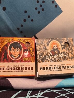 Dr. Squatch Men's Natural Soap - Headless Rinse & The Chosen One. Set Of 2. New.